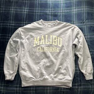 John Galt Malibu California baby blue Heavyweight oversized crew neck